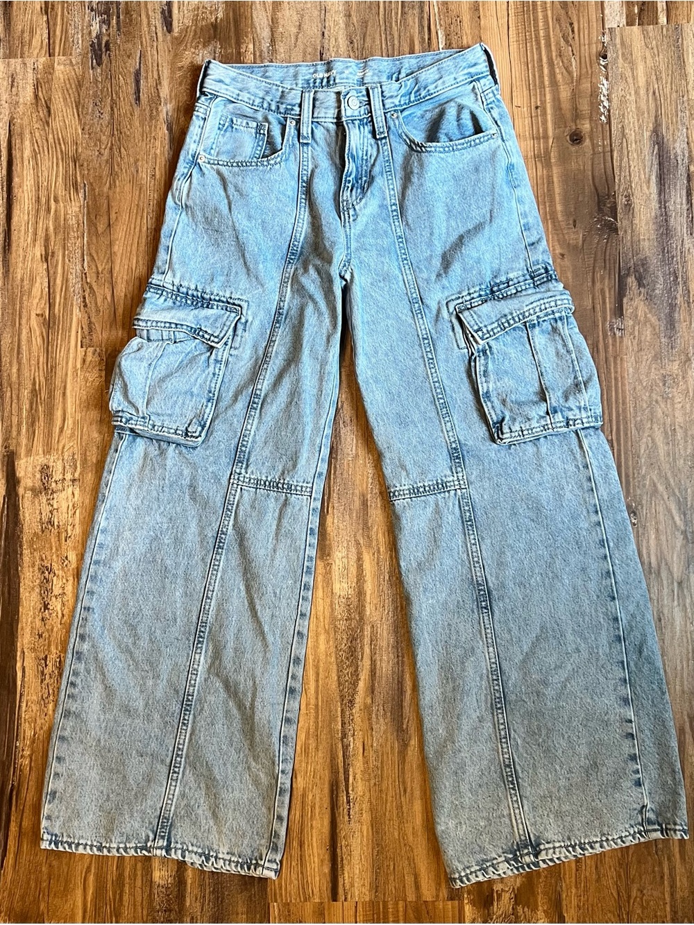 Old Navy High-Rise Baggy Cargo Jeans Girls Size 14